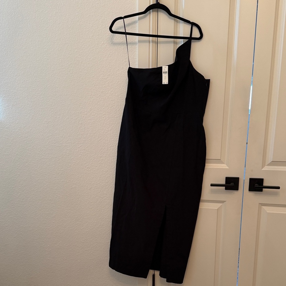 Anthropologie Chic Black One-Shoulder Dress